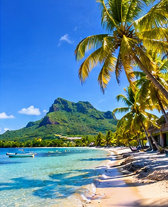 Belle Mare, the east-coast beach